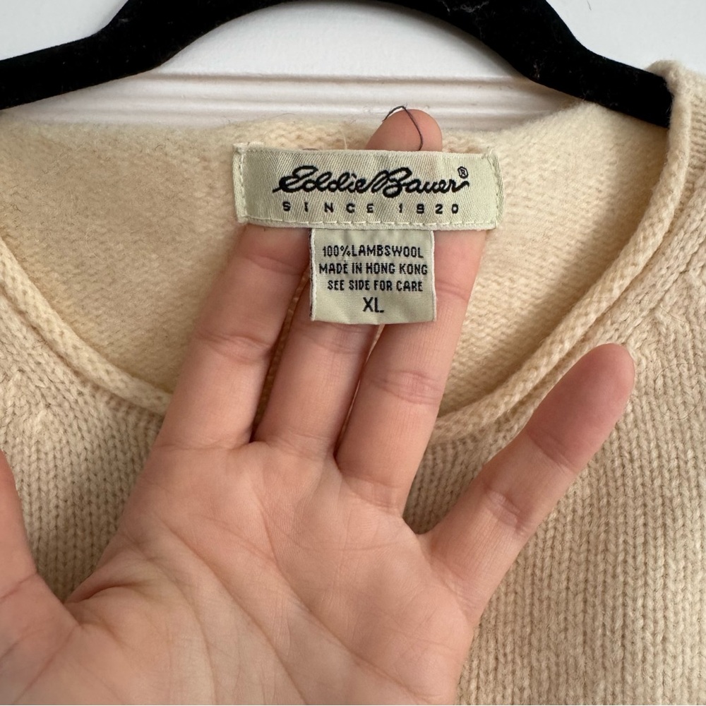 Eddie Bauer Lambs Wool Sweater XL/Large - Picture 8 of 13